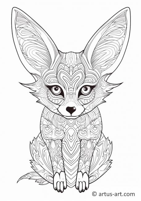Fennec fox Coloring Page